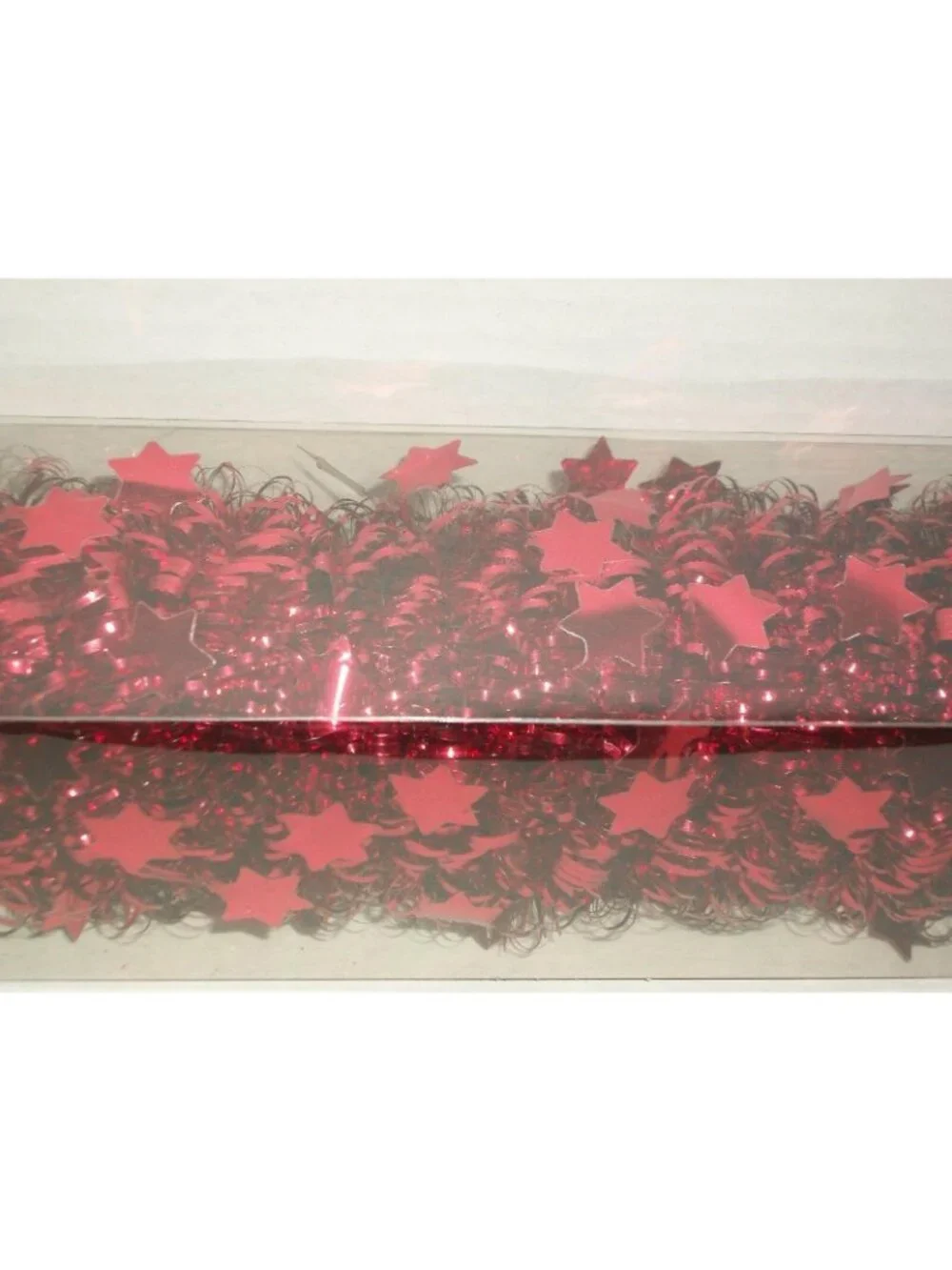 9' Red Tinsel Garland Stars Mini Trim Christmas Tree Wedding Table Decor Target